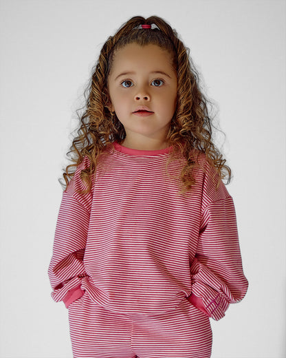 Raspberry Signature Striped Set